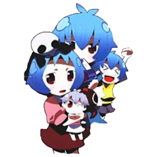🔹 Dibujos animados, Anime, Chibi, Cute, Personajes, Familia, Ilustración telegram sticker