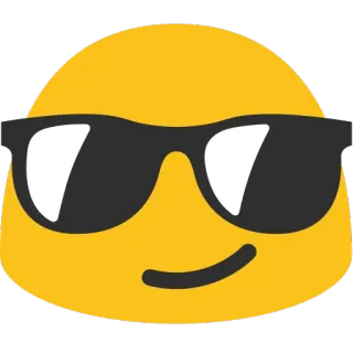 😎 emoji, cool, sunglasses, smile, yellow telegram sticker