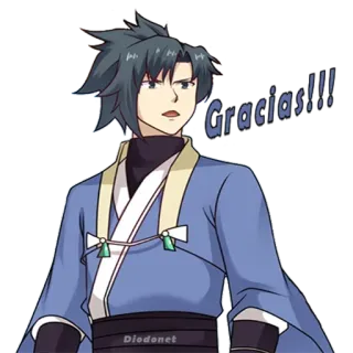 😌 Gracias!!! Anime, Manga, Dziękuję, Wdzięczność, Kreskówka telegram sticker