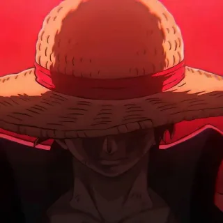 😒 Monkey D. Luffy One Piece anime, one piece, luffy, straw hat, manga, cartoon telegram sticker