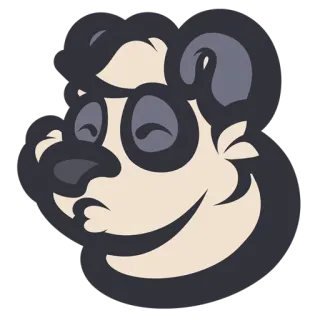 😙 panda, cartoon, animal, sticker, bear, cute telegram sticker