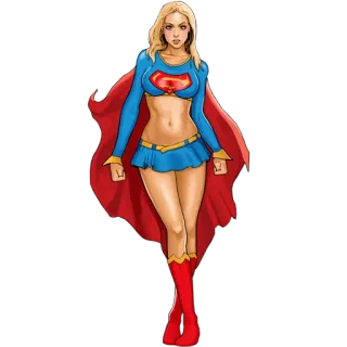 🦸‍♀️ Supergirl super-héros, bande dessinée, Supergirl, DC Comics, femme telegram sticker