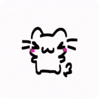😆 cat, cute, animal, sticker, kawaii, simple telegram sticker