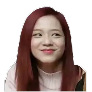 😏 Jisoo jisoo, kpop, singer, woman, red hair, smirk, blackpink, idol telegram sticker