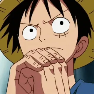 🤨 Monkey D. Luffy One Piece Anime, Monkey D. Luffy, Pirate, Chapeau de paille telegram sticker