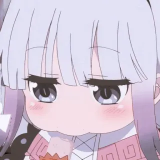 💕 Kanna Kamui Miss Kobayashi's Dragon Maid Anime, Kawaii, Carino, Drago, Ragazza, Chibi telegram sticker