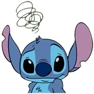 ❓ Stitch Lilo & Stitch Cartoon, Alien, Blau, Disney telegram sticker
