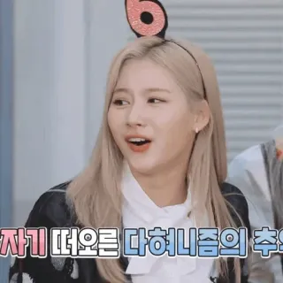 🥡 자기 떠오른 다현이즘의 추억 Korean, text, person, woman, face telegram sticker