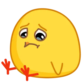 😣 sad, emoji, sticker, cartoon, bird telegram sticker