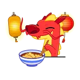 🔥 Mushu Mulan Mushu, Mulan, Drache, Essen, Laterne, Cartoon telegram sticker