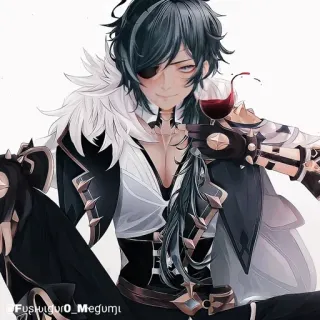 🔲 Kaeya Genshin Impact アニメ, ビデオゲーム, 原神, ガイア telegram sticker