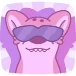 😎 животное, солнцезащитные очки, круто, розовый, выдра, мультфильм telegram sticker