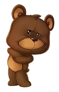 😝 orso, cartone animato, animale, carino whatsapp sticker