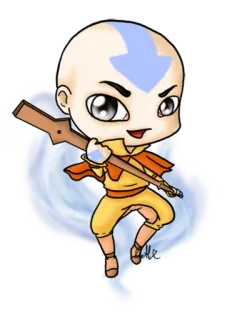 💢 Aang Avatar: The Last Airbender 아앙, 아바타, 아바타 아앙의 전설, 에어벤더, 만화, 니켈로디언 telegram sticker