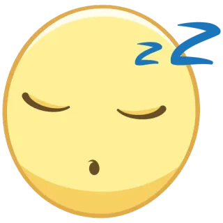 😴 이모지, 자는, Zzz, 얼굴, 피곤한 telegram sticker