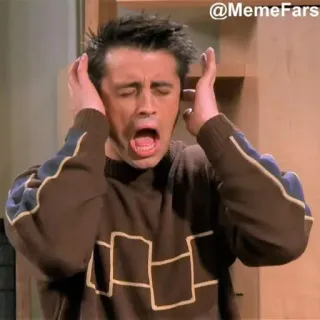 🙉 Joey Tribbiani Friends @MemeFars โจอี, เฟรนส์, มีม, ซีรีส์, ตลก, แมตต์ เลอบลัง telegram sticker