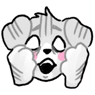 😱 kucing, imut, hewan, kartun, stiker, emosi, terkejut, takut telegram sticker