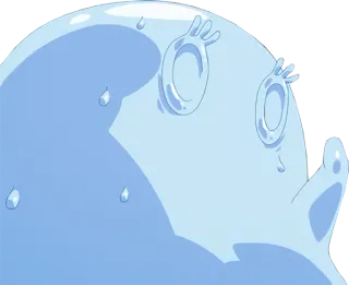 😳 slime, cartoon, cute, blob, animated telegram sticker