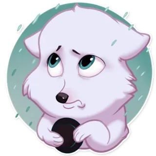 😞 pies, szczeniak, słodki, smutny, zwierzę domowe, zwierzę telegram sticker