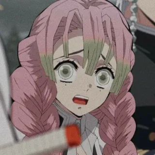 😧 Mitsuri Kanroji Demon Slayer Аниме, Клинок, рассекающий демонов, Мицури Канроджи, Аниме девушка, Любовный столп telegram sticker