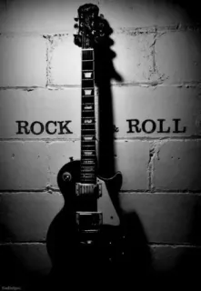 🎶 ROCK & ROLL ร็อคแอนด์โรล, ดนตรี, กีตาร์, ร็อค, เครื่องดนตรี telegram sticker