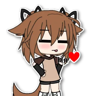 ☺️ НЯ Аниме, Каваий, Гача, Мультфильм, Милый, Сердце, Ня telegram sticker