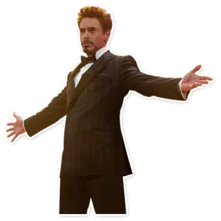 👑 Tony Stark Iron Man robert downey jr, iron man, tony stark, marvel, avengers, movie telegram sticker