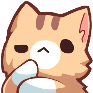 🤔 gato, lindo, animal, mascota, pegatina, divertido telegram sticker