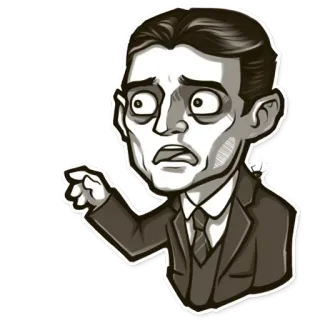 😰 男性, 指差し, スーツ, ネクタイ, ヴィンテージ, イラスト, ステッカー telegram sticker