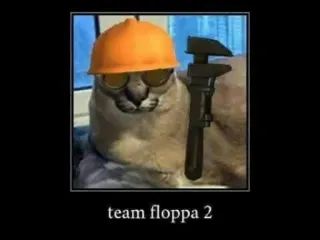 🐱 Floppa team floppa 2 Katze, Floppa, Ingenieur, Bau, Hut, Meme, lustig telegram sticker