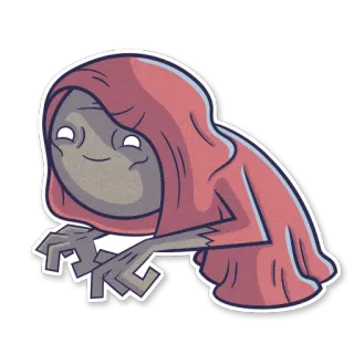 😊 silhouette encapuchonnée, effrayant, fantôme, dessin animé, monstre, horreur telegram sticker