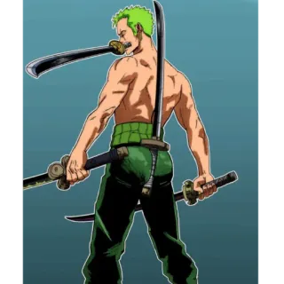 4⃣ Roronoa Zoro One Piece telegram sticker