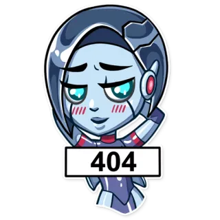 🍒 404 robot, sad, error, 404, cartoon telegram sticker