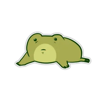 😧 frog, animal, cartoon, amphibian, cute, illustration, sticker telegram sticker