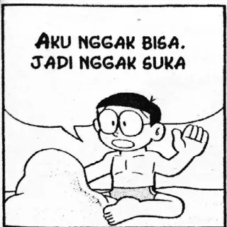 😒 AKU NGGAK BISA. JADI NGGAK SUKA Dessin animé, Bulle de dialogue, Manga, Indonésien whatsapp sticker