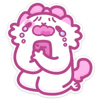 😭 sticker, weinen, traurig, süß, cartoon, figur, kawaii telegram sticker