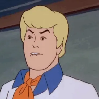 🐶 Fred Jones Scooby-Doo cartoon, Fred, Scooby-Doo, mystery, blonde telegram sticker