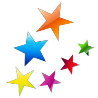 🌟 estrellas, colorido, celestial, formas, decorativo telegram sticker