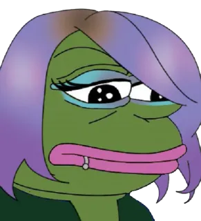 🙎 Pepe the Frog pepe, grenouille, triste, meme telegram sticker