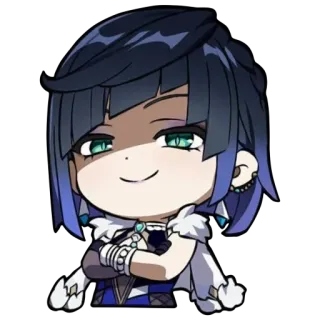 😼 Yelan Genshin Impact Anime, Jeu, Yelan, Genshin Impact, Chibi, Suffisant whatsapp sticker