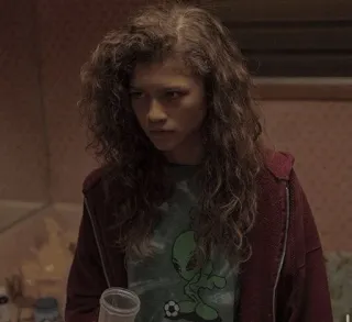 🎆 zendaya, euphoria, actress, portrait, hair telegram sticker