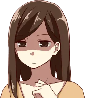 😑 Cartoon, Frau, Anime, Traurig, Emotion whatsapp sticker