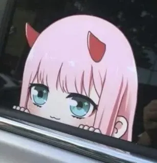 💗 Zero Two Darling in the Franxx Anime, Zero Two, Darling in the Franxx, Naklejka, Kawaii, Manga telegram sticker