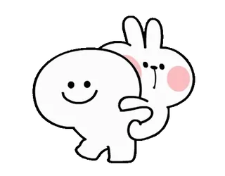 SmilePerson"Hug"@spoiledrabbitsmileperson whatsapp stickers
