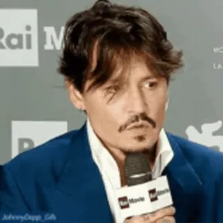 😏 Johnny Depp 演员, 名人, 约翰尼·德普 whatsapp sticker