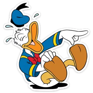 🤣 Donald Duck Paperino, Personaggio Disney, Cartone animato, Papero, Divertente, Umorismo telegram sticker