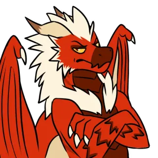 😕 มังกร, สัตว์ประหลาด, แฟนตาซี, การ์ตูน telegram sticker
