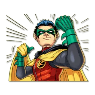 💪 Robin アニメ, コミック, スーパーヒーロー, ティーン, 相棒 telegram sticker