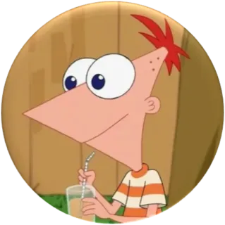 🥺 Phineas Phineas and Ferb cartoni animati, animato, TV, arancione, bere whatsapp sticker