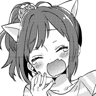 😪 anime, manga, cat ears, cute, kawaii, girl telegram sticker